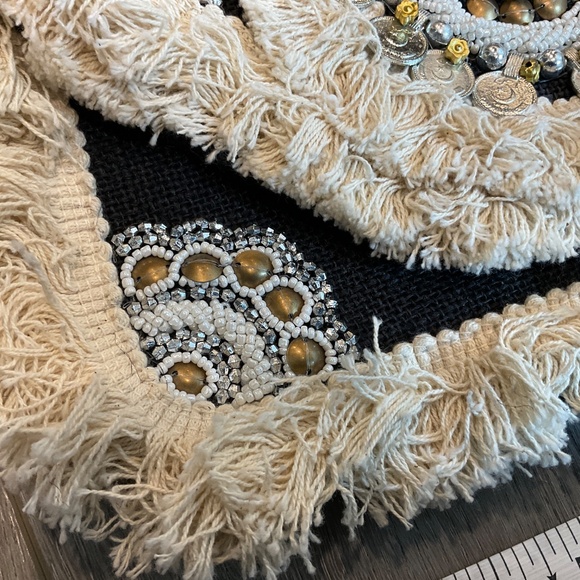 Bohemian Chic Crossbody Bag in Black and Cream - Picture 7 of 13